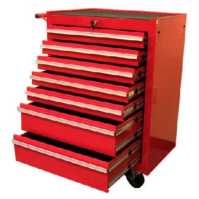 Red-28" 7 Drawer Professional Roller Cabinet 5942340